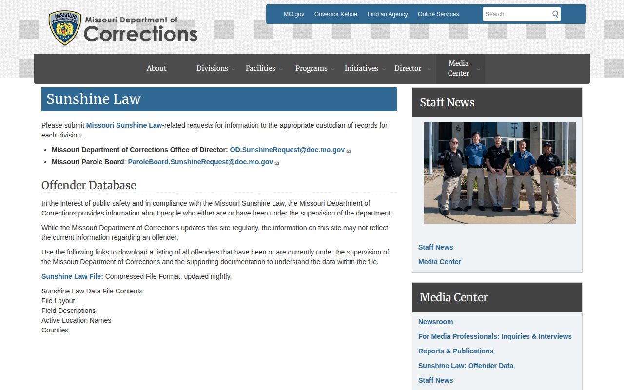 Historical Missouri DOC release records for fully discharged Clinton County offenders